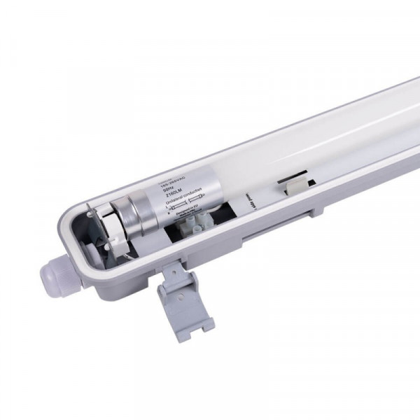 Boitier avec Tube LED 22W 2000lm (58W) 1500mm Étanche IP65 - Blanc du Jour 6000K