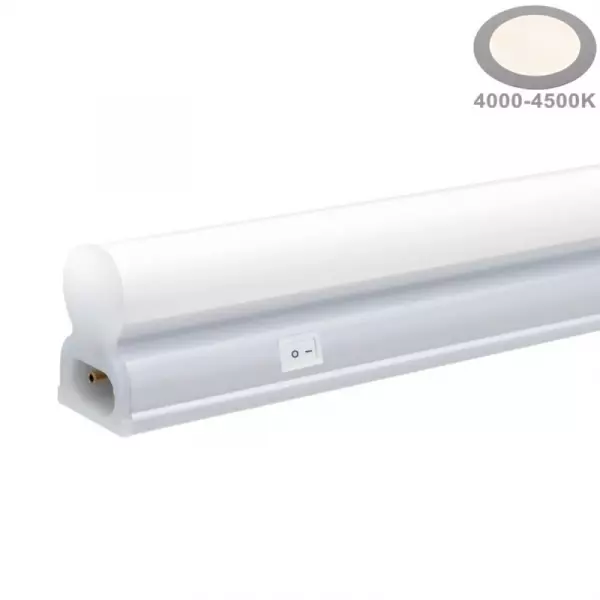 Réglette LED avec Interrupteur Intégré Ecoplanet, 58 cm, 9W, Blanc