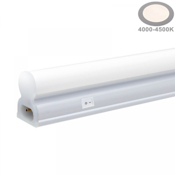 Réglette LED Type T5 avec Interrupteur 4W 320lm (30W) IP20 310mm - Blanc Naturel 4000K