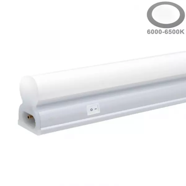 Réglette LED Type T5 avec Interrupteur 16W 1280lm (90W) IP20 1170mm - Blanc du Jour 6000K