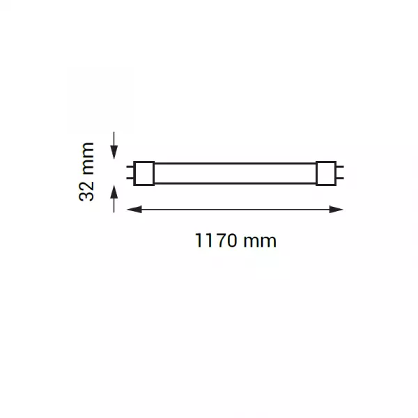 Réglette LED Type T5 16W 1280lm (90W) IP20 1170mm - Blanc Chaud 2700K