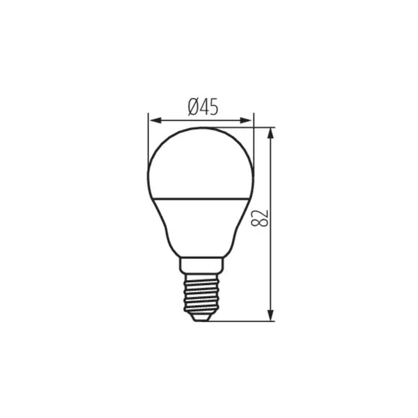 Ampoule LED E14 G45 4,5W 470lm (40W) 150° - Blanc Chaud 3000K