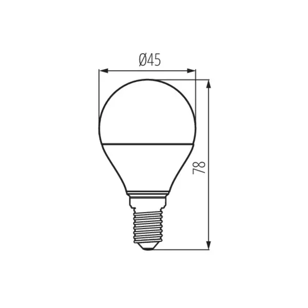 Ampoule LED E14 G45 4,2W 470lm (40W) 240°- Blanc Chaud 2700K