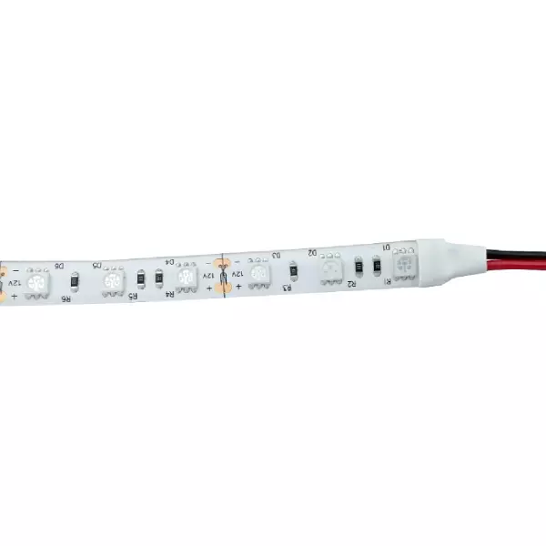 Ruban LED 100cm SMD5050 60LED/m Rouge DC12V IP65 étanche avec câble 30cm