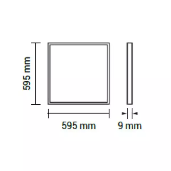 Dalle LED 36W 210W 3600lm Dimmable Carré Blanc 595mmx595mm - Blanc Naturel 4500K