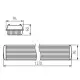 Boitier Saillie Étanche IP65 pour Double Tube LED T8 2x36W G13 2x1270mm
