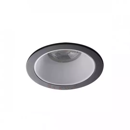 Support Spot LED Encastrable Plafond Max 10W GU5.3/GU10 IP20 Ø89mm Noir/Blanc - perçage 75mm