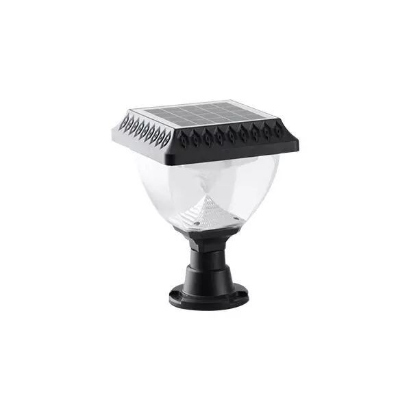 Lampe Solaire LED Carré 1.8W 70lm IP54 213mm Noir - Blanc CCT 3000-6000K