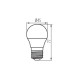 Ampoule LED E27 G45 4,5W 470lm (40W) 150°- Blanc Chaud 3000K