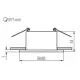 Support Spot Encastrable Plafond Blanc 10W MR16/PAR16  Ø75mm GU10 /Gx5.3 IP20