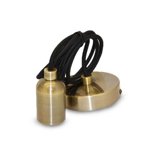 Suspension Métal Douille E27 Bronze avec Câble 2m