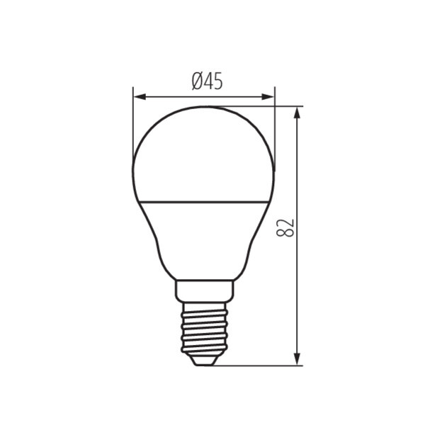Ampoule LED 4,9W E14 G45 470lm 160° (40W) Ø45 - Blanc Naturel 4000K