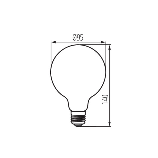 Ampoule LED E27 G95 4W 250lm (25W) 320° Ø95mm - Blanc Très Chaud 1800K