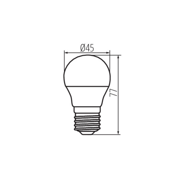 Ampoule LED 4,9W E27 G45 470lm 150° (40W) Ø45 - Blanc Naturel 4000K
