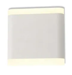 Applique Murale LED 6W Carré Blanche IP54 - Blanc Chaud 3000K