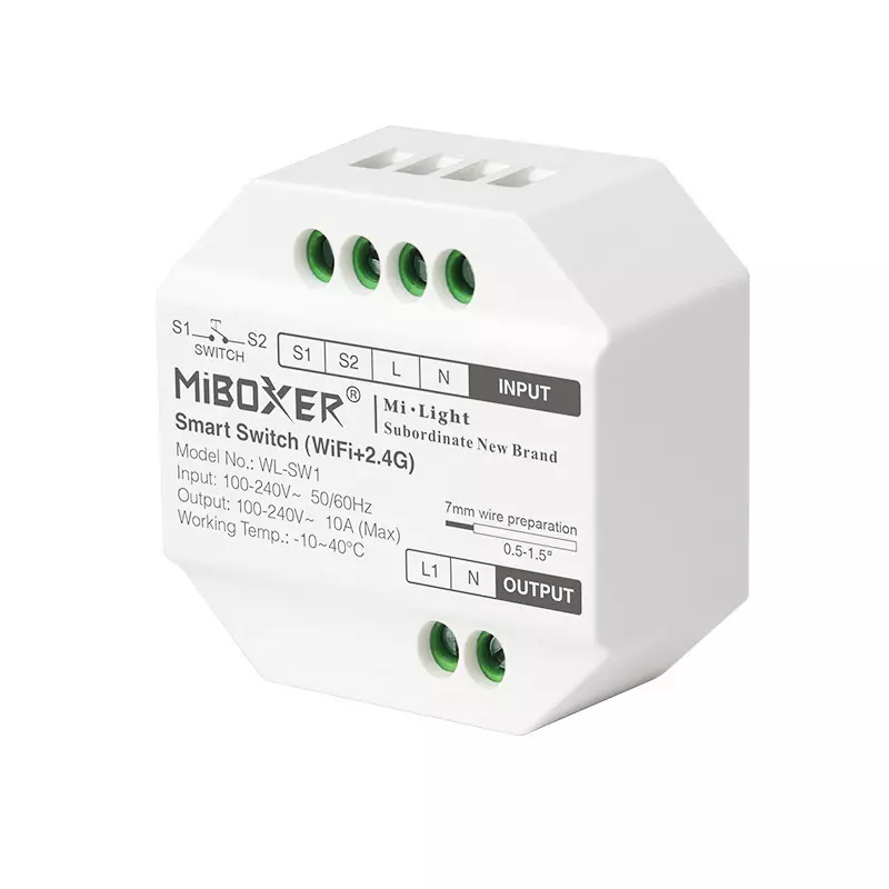 Interrupteur Encastrable RadioFréquence 2.4GHz / Wifi WL-SW1 Interrupteur Encastrable RadioFréquence 2.4GHz / Wifi WL-SW1