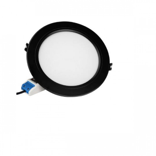 Plafonnier LED Encastrable Noir 12W 1100lm 120° IP20 Ø180mm - RGB+CCT 066B