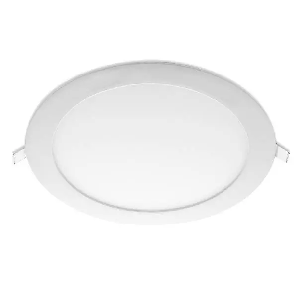 Plafonnier LED Encastrable Extra-Plat Rond 18W 1620lm 160° Ø220mm Blanc - Blanc du Jour 6000K