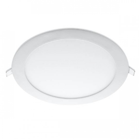 Plafonnier LED Encastrable Extra-Plat Rond 18W 1620lm 160° Ø220 Blanc - Blanc du Jour 6000K