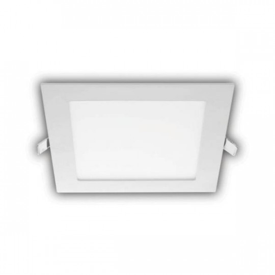 Plafonnier LED Encastrable Extra-Plat Carré 18W 1620lm 160° Non-Étanche IP40 Argent - Blanc du Jour 6000K