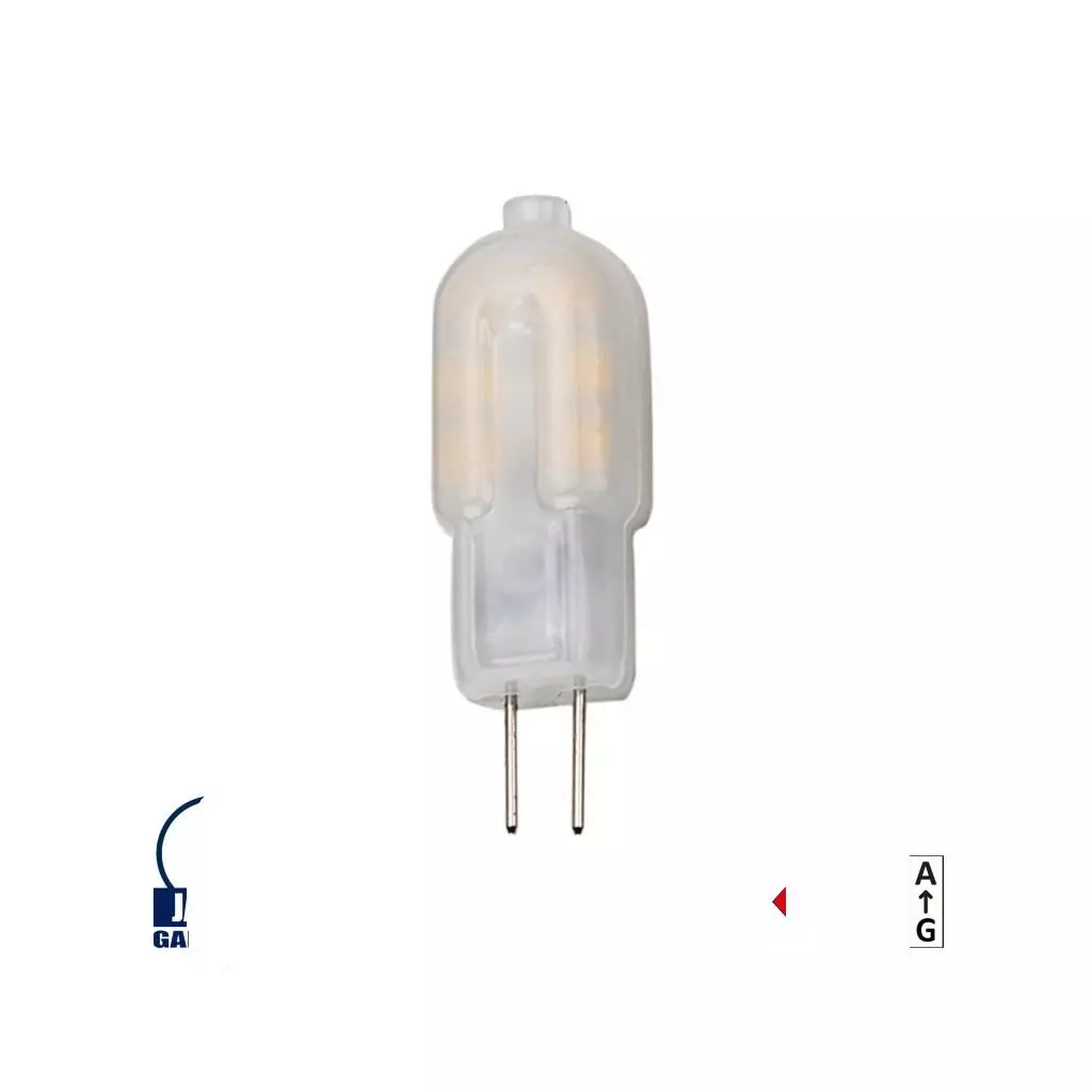 G4 LED AMPOULE 165/170lm 1,2W/12V AC / Dc , Petit Socle D