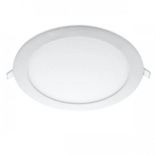 Plafonnier LED Encastrable Extra-Plat 24W 2160lm 160° Ø300mm Blanc - Blanc du Jour 6000K