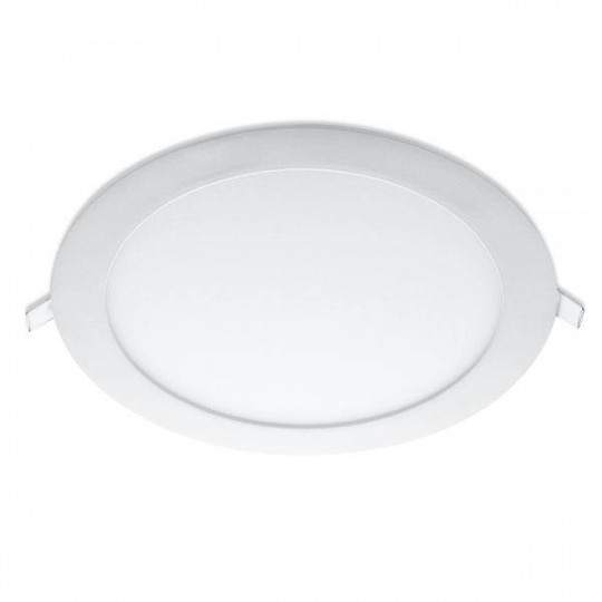 Plafonnier LED Encastrable Extra-Plat 24W 2160lm 160° Ø300mm Argent - Blanc du Jour 6000K