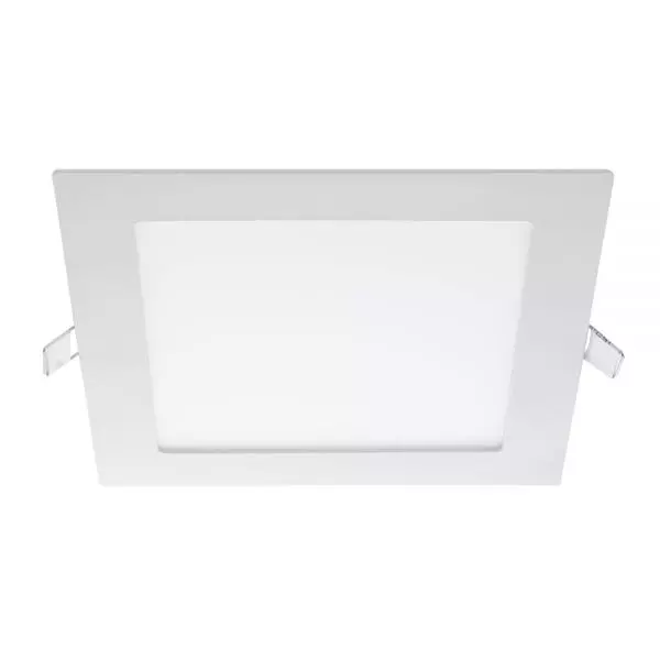 Plafonnier LED Encastrable Extra-Plat 12W 1080lm 160° 155mmx155mm Blanc - Blanc du Jour 6000K