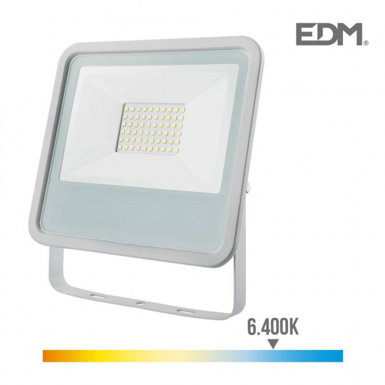 Projecteur LED 50W Blanc étanche IP65 3500lm (400W) - Blanc du Jour 6400K