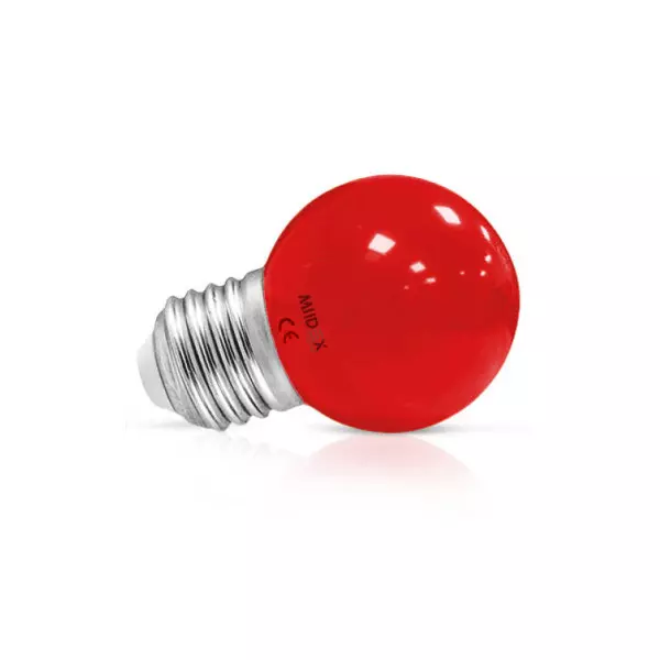 Ampoule LED E27 Couleur Bulb G45 1W Rouge