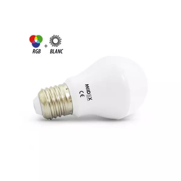 Ampoule LED Dimmable E27 AC220/240V 6W 550lm 220° IP20 Ø56mm - RGB + CCT  (2700K A 6000K)