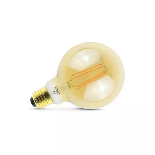 Ampoule LED E27 G95 Filament 8W 1000lm 280° - Blanc Chaud 2700K