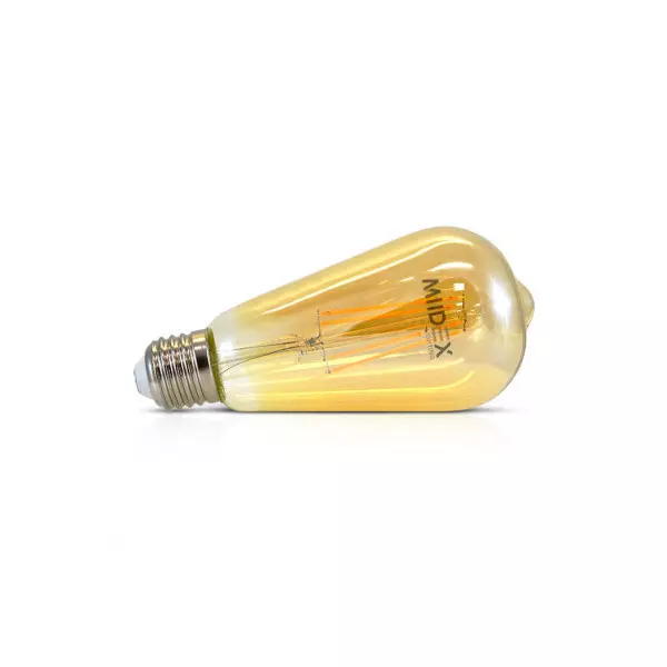 Ampoule LED Filament E27 AC220/240V 8W 1000lm 300° IP20 Ø64mm - Blanc Chaud 2700K