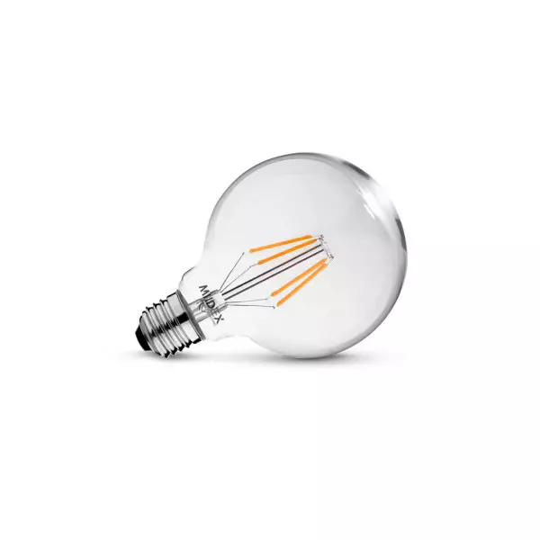 Ampoule LED E27 G125 Filament Dimmable AC220/240V 8W 1000lm 320° IP20 Ø125mm - Blanc Naturel 4000K