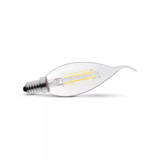 Ampoule LED E14 4W 470lm Coup de vent - Blanc Chaud 2700K