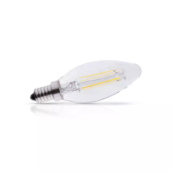 Ampoule LED Dimmable E14 5W 470lm Flamme - Blanc Chaud 2700K