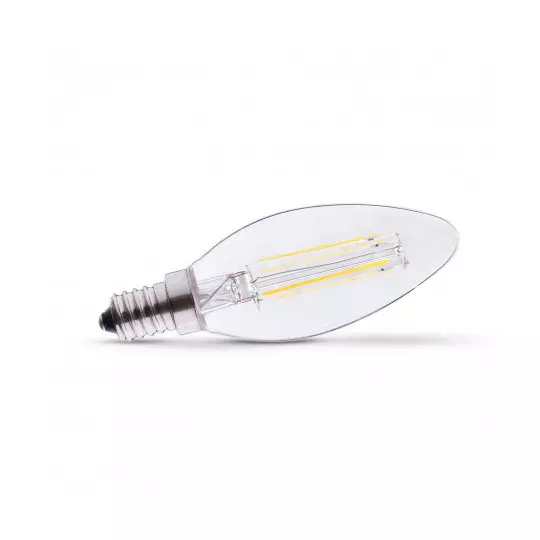 Ampoule LED Flamme E14 4W 470lm 300° Ø35mmx96mm - Blanc Naturel 4000K