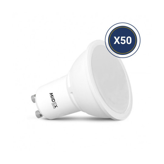 Pack de 50 Spots LED GU10 6W 510lm Spot - Blanc Naturel 4000K