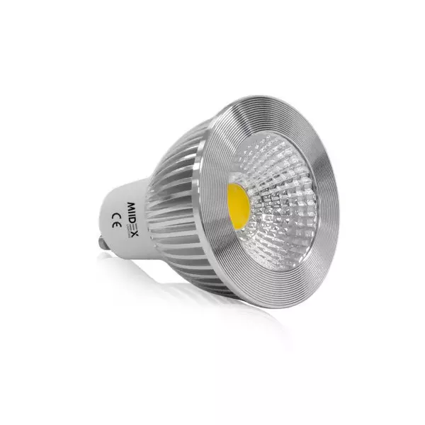Ampoule LED GU10 6W 480lm 75° Ø49.5mmx66mm - Blanc du Jour 6000K
