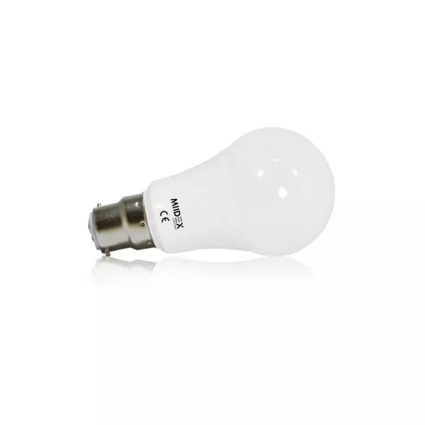 Ampoule LED B22 9W 820lm 180° Ø60mm - Blanc Chaud 3000K