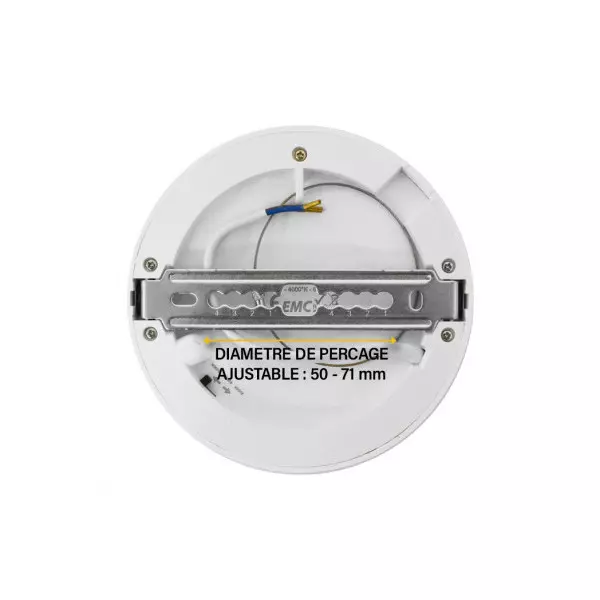 Plafonnier LED Encastrable AC220/240V 6W 525lm 100° IP40/20 IK06 Ø125mm - CCT 3000K / 4000K / 6000K perçage Ø50mm
