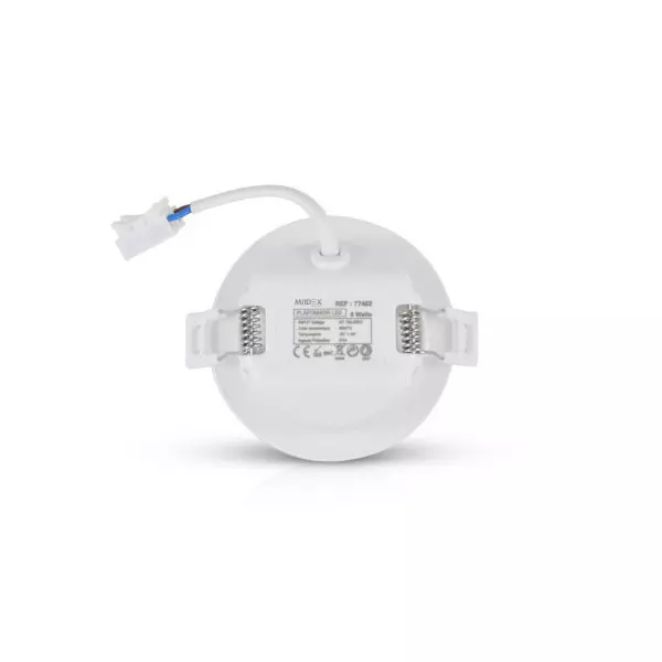 Plafonnier LED Encastrable AC220/240V 8W 720lm 120° Etanche IP40 IK06 Ø85mm - Blanc Naturel 4000K perçage Ø65mm