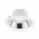 Spot LED Encastrable AC220/240V 25W 2150lm 38° Blanc/Argenté IP20 Ø230mm - Blanc du Jour 6000K perçage Ø200mm