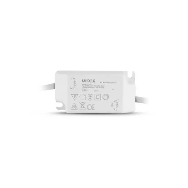 Plafonnier LED Encastrable Blanc 10W 770lm 160° IP42 147mmx147mm - Blanc du Jour 6000K