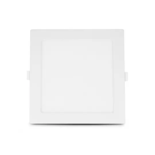 Plafonnier LED Encastrable Blanc 15W 1250lm 120° IP44 202mmx202mm - Blanc du Jour 6000K