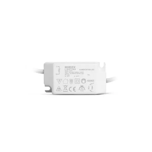 Plafonnier LED AC220/240V 24W 2100lm 120° IP40 IK06 Ø300mm - Blanc Chaud 3000K perçage Ø272mm
