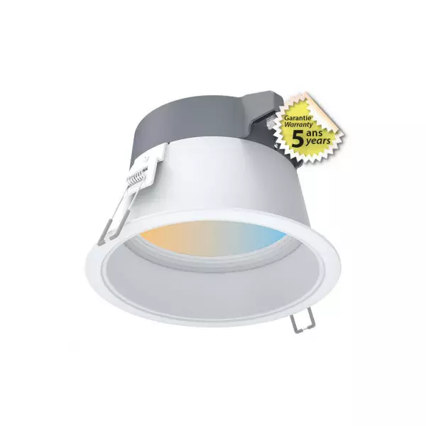 Downlight LED Encastrable Dimmable Blanc AC220/240V 20W 1800lm 100°  IP44/20 Ø175mm - CCT 3000K / 4000K / 6000K perçage Ø150mm