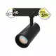 Spot LED sur Rail Orientable/Inclinable AC220/240V 25W 2400lm 24° IP20 IK05 Ø75mm - CCT 2700K / 4000K / 6000K