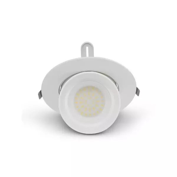 Spot LED Escargot Orientable 38W 3725/4115/3720lm 90° Ø195mmx135mm - Blanc chaud à Blanc du jour CCT 3000K/4000K/5700K