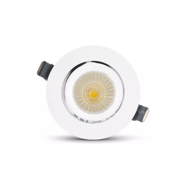 Spot LED Encastrable Escargot Orientable 30W 2700lm 25° Etanche IP40 IK05 Ø165x135mm - Blanc Chaud 3000K perçage Ø140mm